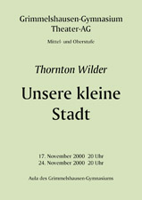 Plakat: Unsere kleine Stadt