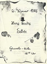 Plakat: Hans Sachs Soirée