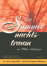 Plakat: Ein Sommernachtstraum