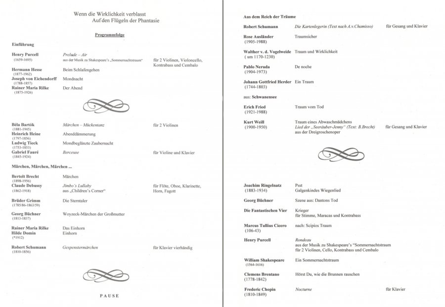 2001 - Programm Innenseite