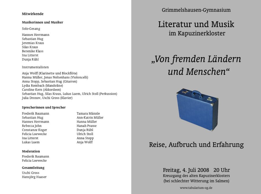 2008 - Programm Aussenseite