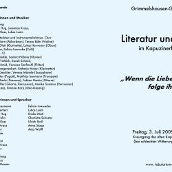 Programm Aussenseite