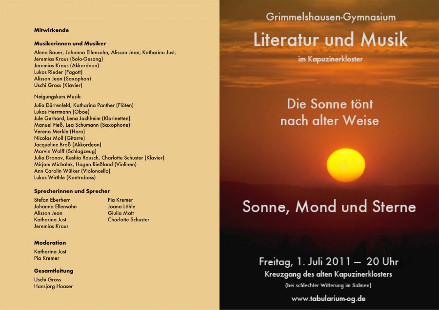 Programm Aussenseite