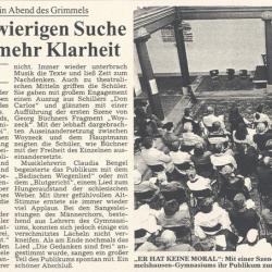 BZ Auffuehrungsbericht Juli 1997