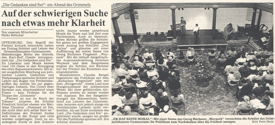 BZ Auffuehrungsbericht Juli 1997