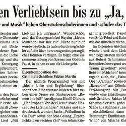 Badische Zeitung - Aufführungsbericht vom 9. Juli 2009