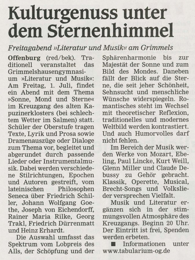 LiterMusi 2011 OT Vorbericht 29.6.2011