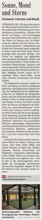 Lit Musik 2011 BZ Vorbericht 29.6.2011