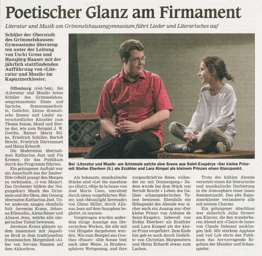 Liter und Musik 2011 - Auffuehr_bericht OT vom 8. Juli