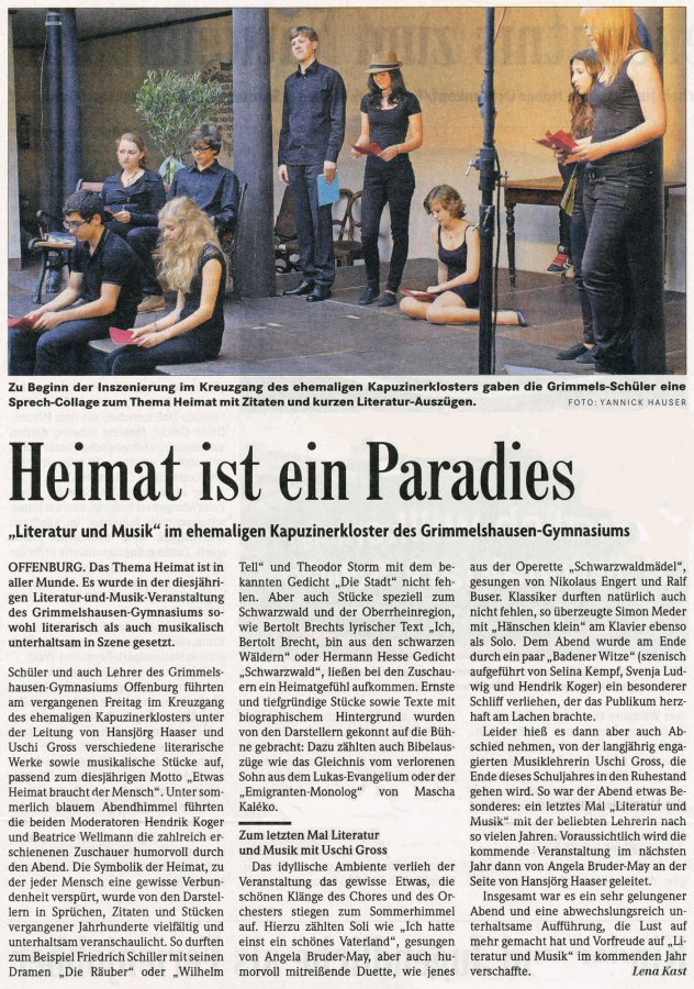 BZ Auffuehrungsbericht vom 10. Juli 2013