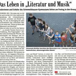 2014 Willkommen und Abschied