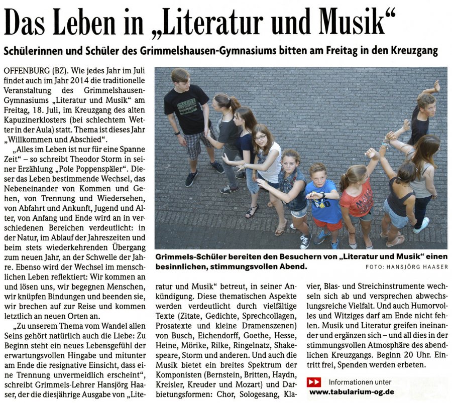 BZ-Vorbericht vom 16. Juli 2014