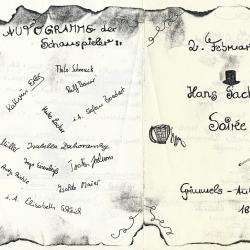 Sachs-Soiree - Programm Aussenseite