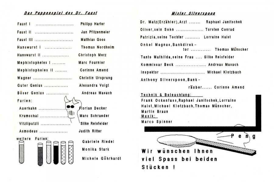 Marlowe 1986 - Programm Innenseite