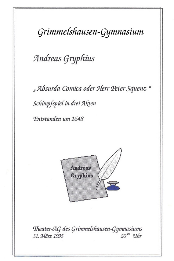 Peter Squenz 1995 - Plakat