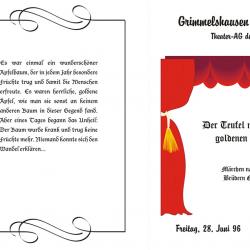 Der Teufel mit den drei goldenen Haaren 1996 - Programm Aussenseite