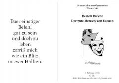 Der gute Mensch von Sezuan - Programm Aussenseite