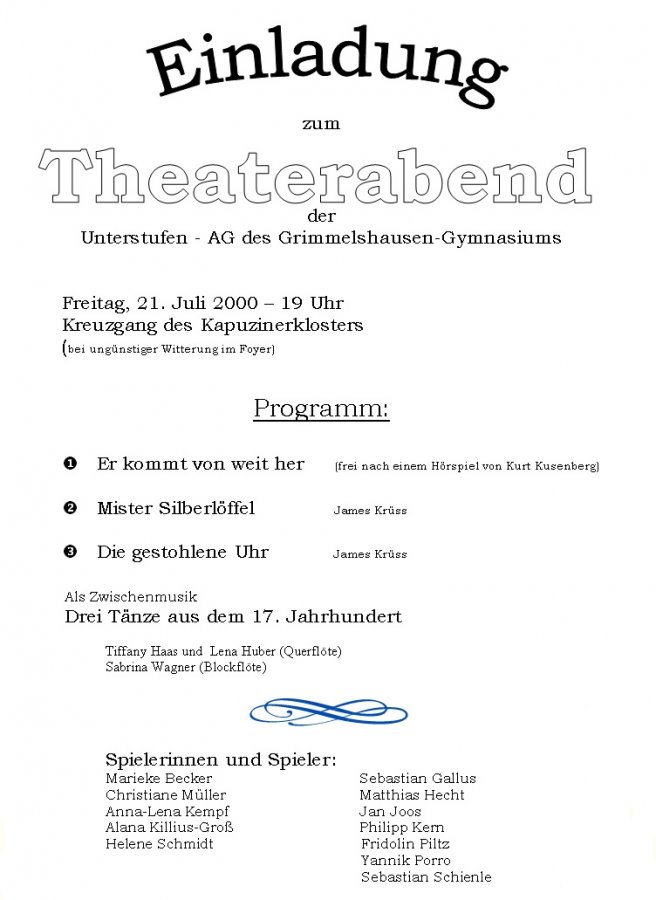 Silberlöffel - Programm