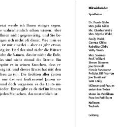 Unsere kleine Stadt - Programm Innenseite