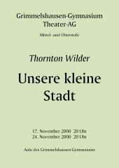 Unsere kleine Stadt - Plakat