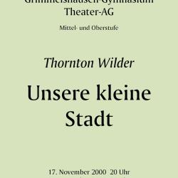 Unsere kleine Stadt - Plakat