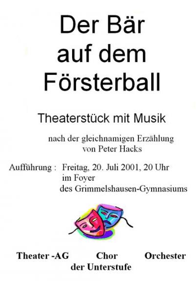 Der Bär auf dem Försterball - Plakat