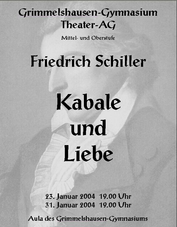 Kabale und Liebe - Plakat