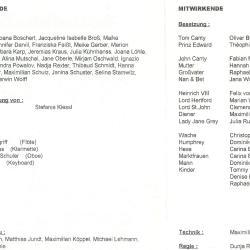 Prinz und Bettelknabe - Programm Innenseite