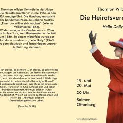 Die Heiratsvermittlerin - Programm Aussenseite