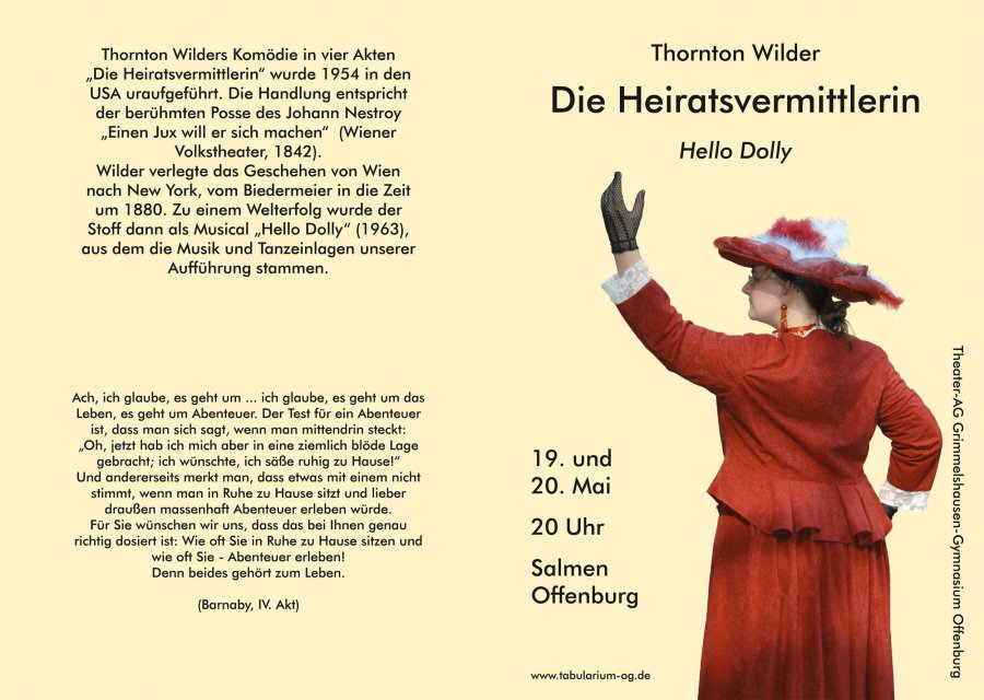 Die Heiratsvermittlerin - Programm Aussenseite