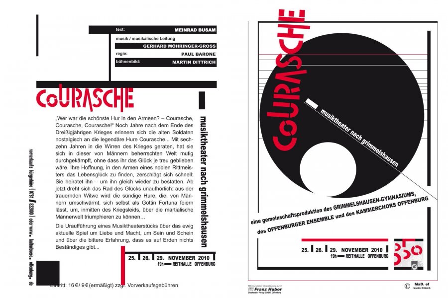 Courasche - Programm Aussenseite