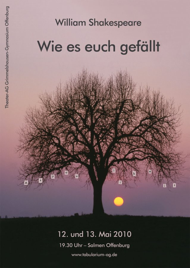 Shakespeare - Wie es Euch gefällt 2010 - Plakat