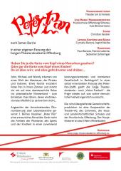 Peter Pan 2016 - Flyer Rückseite