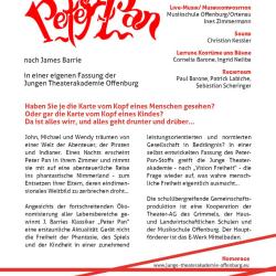 Peter Pan 2016 - Flyer Rückseite