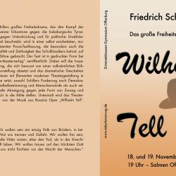 Wilhelm Tell 2016 - Programm Aussenseite