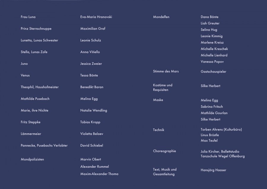 Frau Luna 2017 - Programm Innenseite