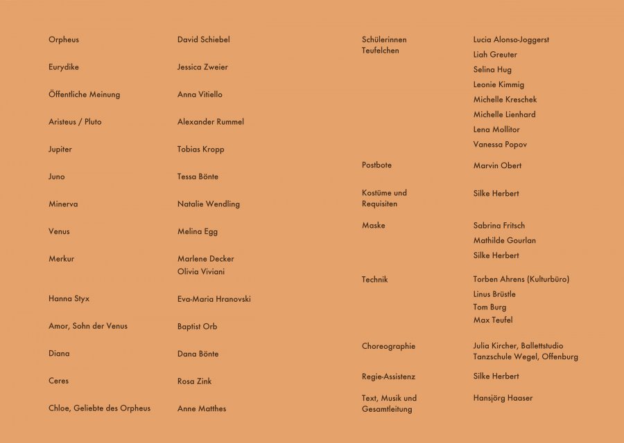 Orpheus in der Unterwelt - Programm Innenseite