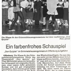 Offenburger Tageblatt - Auffuehrungsbericht vom 24. Dezember 1984