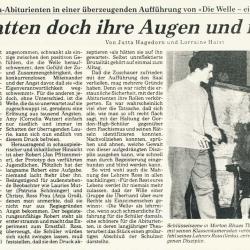 Offenburger Tageblatt - Aufführungsbericht vom 14. Mai 1991