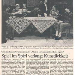 Badische Zeitung - Aufführungsbericht vom 5. April 1995