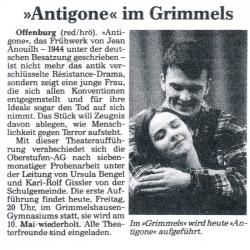 Offenburger Tageblatt - Vorbericht vom 29.3.1996