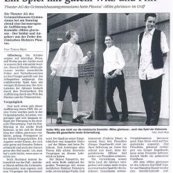 Offenburger Tageblatt - Aufführungsbericht vom 22. Juli 1999