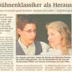 Offenburger Tageblatt - Vorbericht vom 16. Januar 2004
