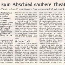 Offenburger Tageblatt - Aufführungsbericht vom Juni 2005