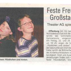 Stadtanzeiger - Titelseite - Vorbericht vom 20. April 2005