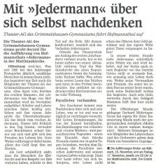 Badische Zeitung - Vorbericht vom Nov. 2006