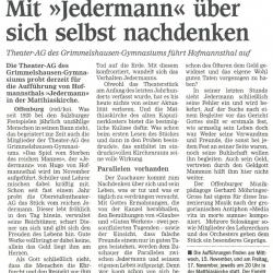 Badische Zeitung - Vorbericht vom Nov. 2006