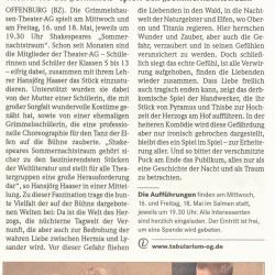 Badische Zeitung - Vorbericht vom 15. Mai 2007