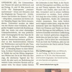 Badische Zeitung - Vorbericht vom 15. Mai 2007