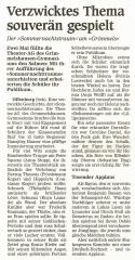Offenburger Tageblatt - Aufführungsbericht vom 23. Mai 2007